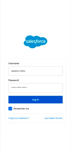 Connexion via Salesforce