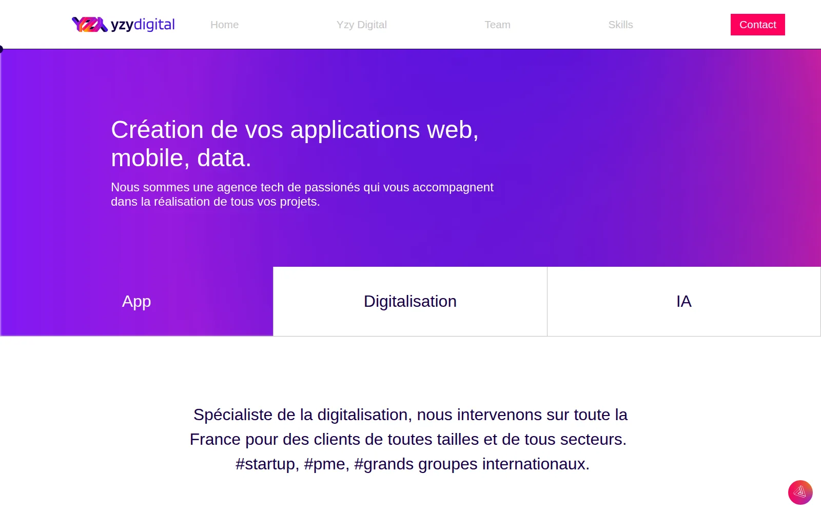 Page d'accueil