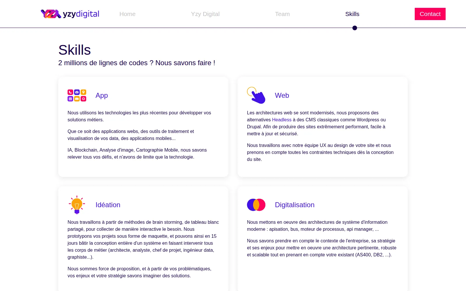 Section compétences
